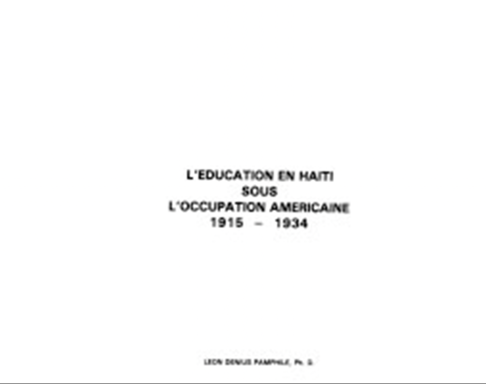 Haïti et les États-Unis: les leçons de l’éducation pendant l’occupation !